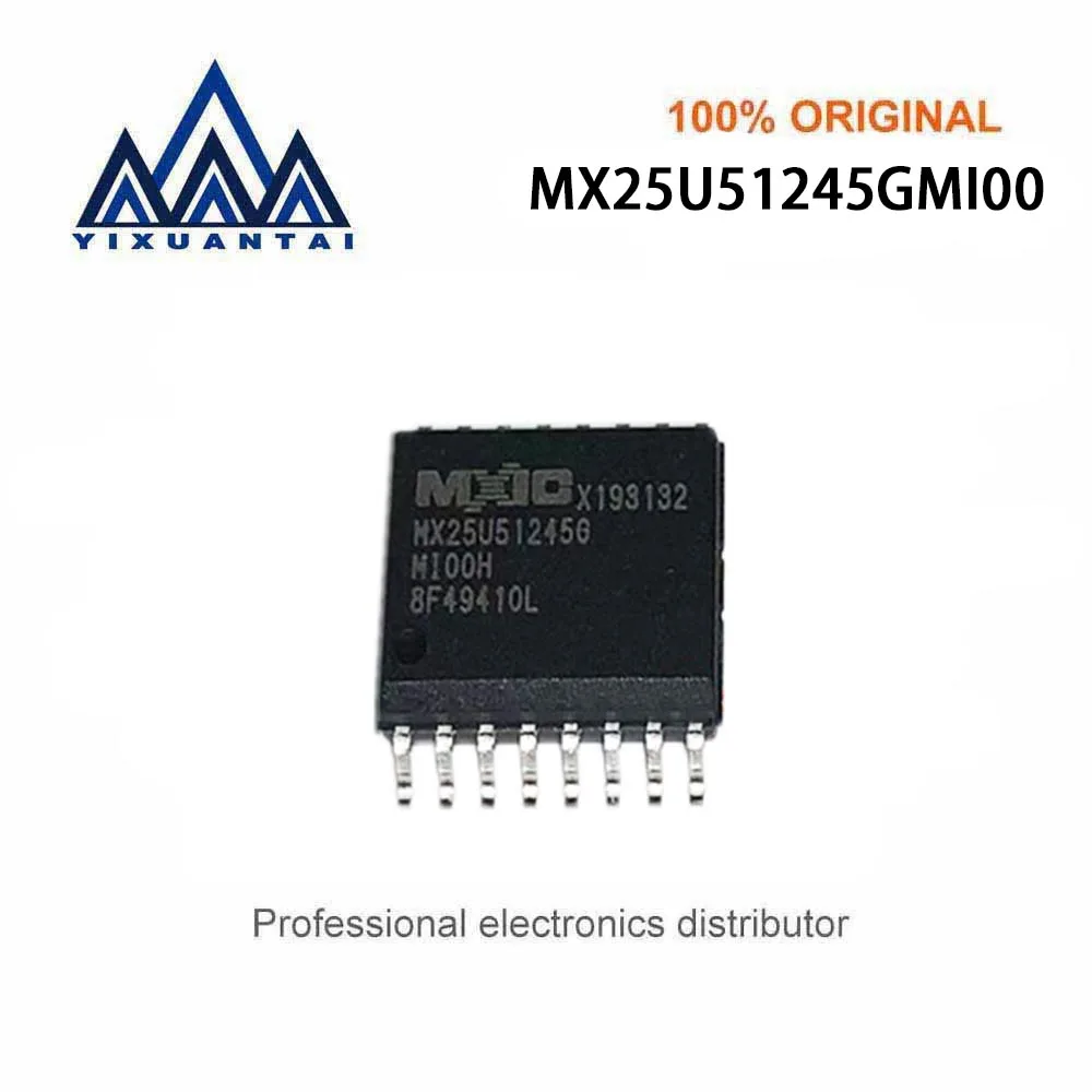 5pcs/Lot  MX25U51245GMI00  MX25U51245G  MI00   NOR Flash Serial NOR 1.8V 512Mbit x4 I/O SOP-16  New and Original