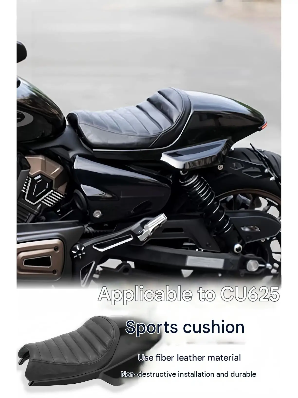 For VOGE CU625 Masonry Tool Set Modified Seat Pad Anti-Drop Cushioning Structure Optimized Rear Wheel Mudguard Effect