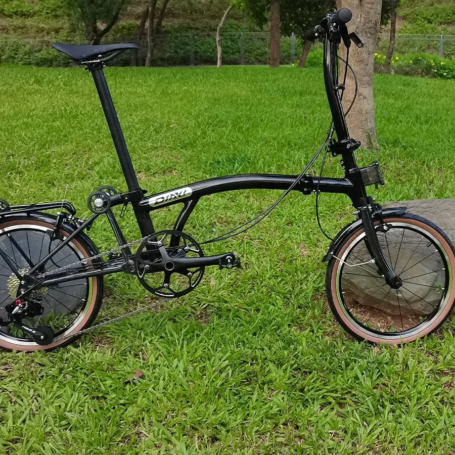 

D7 MAX S Handlebar Lightweight 6.5kg Carbon Fiber Folding Bicycle 16inch 7speed C Brake Men's Women's Three Fold City MINI Bike