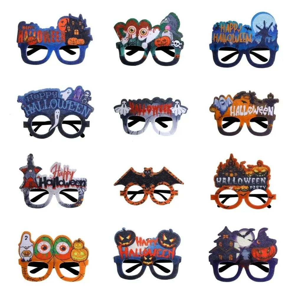 Funny Bats Halloween Eyeglasses Frame Paper Pumpkins Ghost Funny Glasses Cosplay Props Halloween Cosplay Props Children