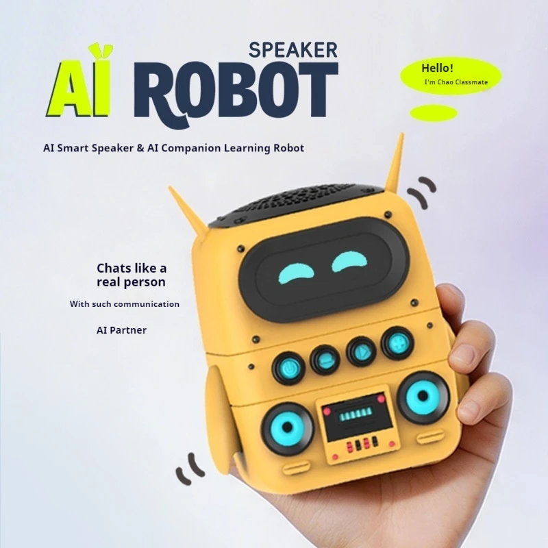 Altavoz Robótico Inteligente con IA, Robot de Chat con Modelo Grande, Compañero de Aprendizaje Inteligente, Altavoz Inalámbrico Portátil para el Hogar y el Estudio