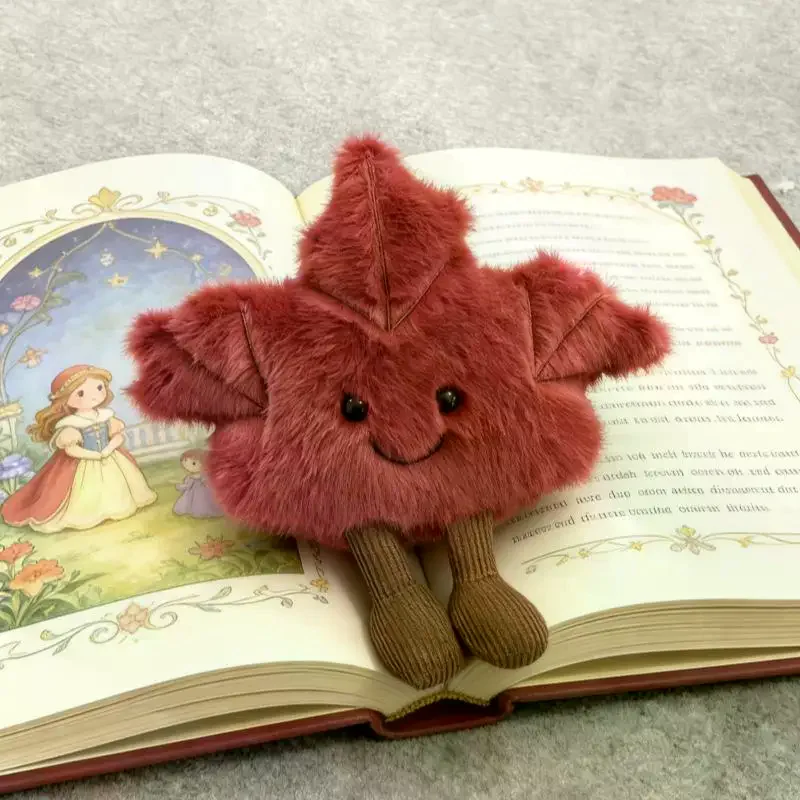 1Pcs Bag Pendant Cute Maple Leaf Doll Plush Keychain Toy Gift For Autumn Soft Stuffed Animal Collectible Toys