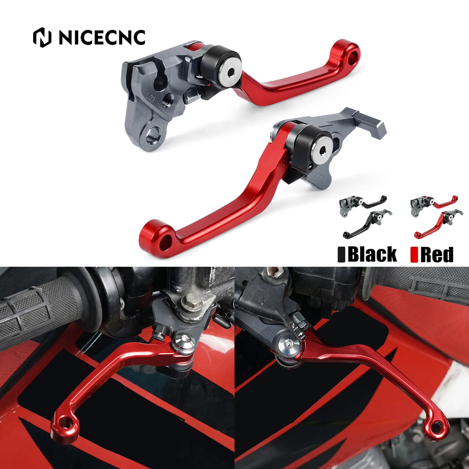 NiceCNC For Honda XR650L 1993-2024 XR 650L 650 L Motorcycle Pivot Brake Lever & Clutch Lever Handle Aluminum 2023 2022 2021 2020