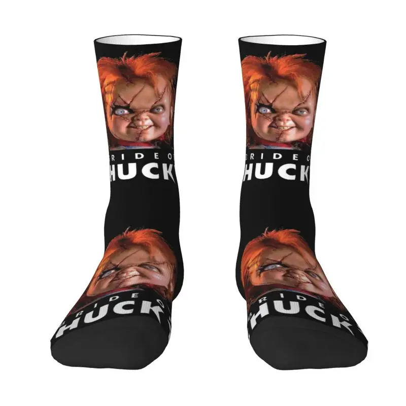 Harajuku Bride Of Chucky Socks Women Men Warm 3D Printing Horror Movie Football Sports Socks