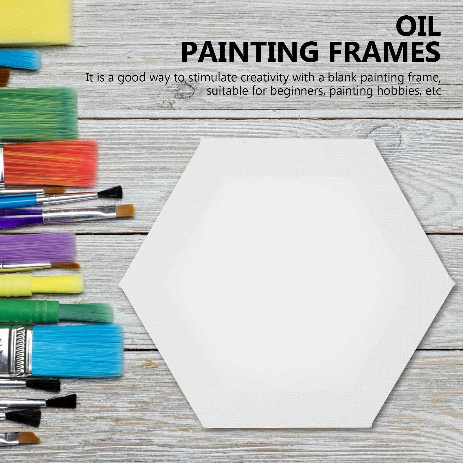

3pcs Hexagon Stretched Boards Oil Blank Panels Lightweight Art Frame For Diy Beginners Oil Panels Stretched Canvas Frames