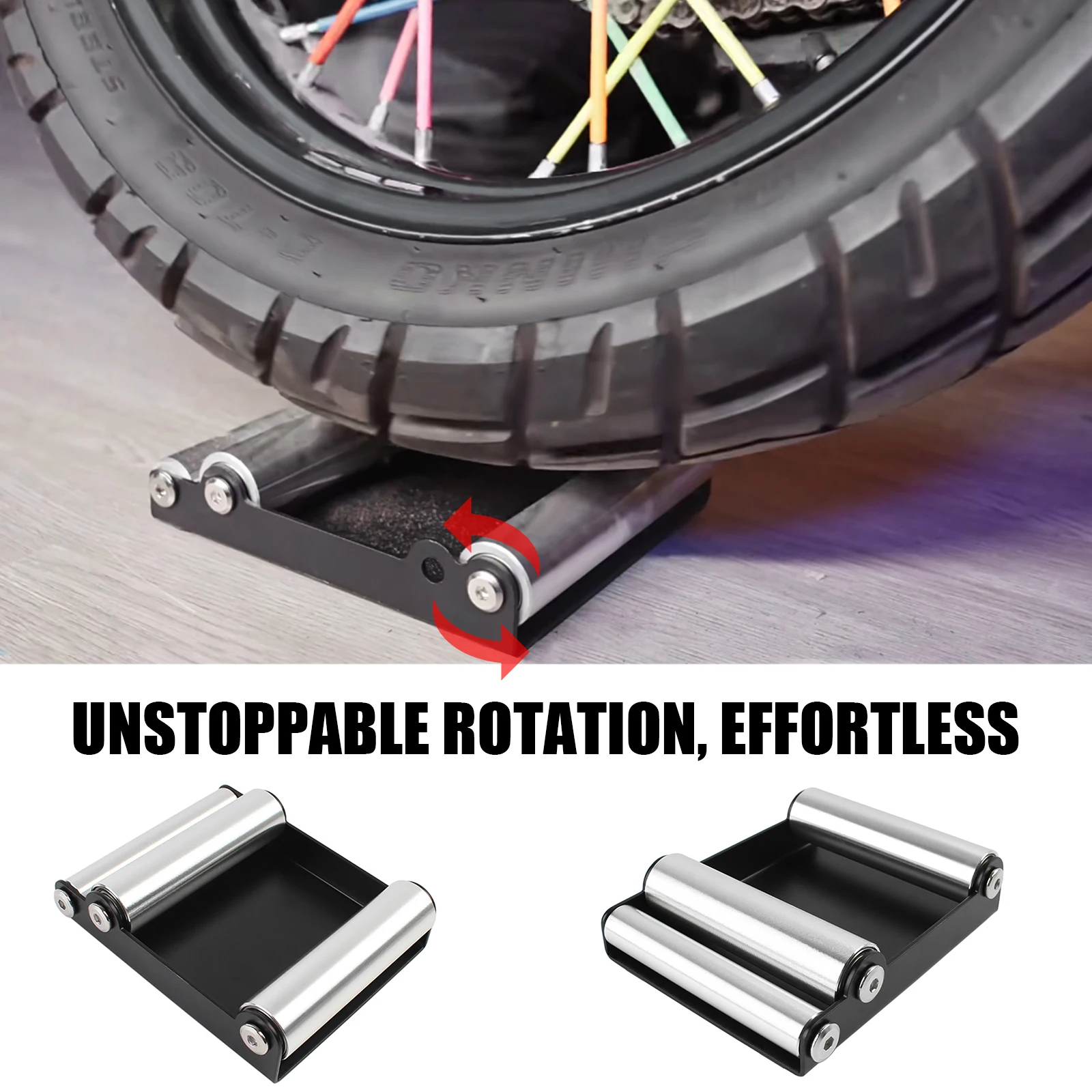 Motorcycle Universal Chain Clean Durable Roller Ramp Lift Tire Wheel Cleaning Stand Tire Wash Bracket Portable For Honda Kawasak