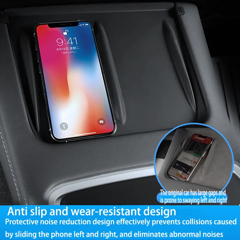 For Tesla Model 3 Highland2024 Silicone Mat Central Control Phone Wireless Charging Pad Protective Silicone Anti-Slip Cover Case