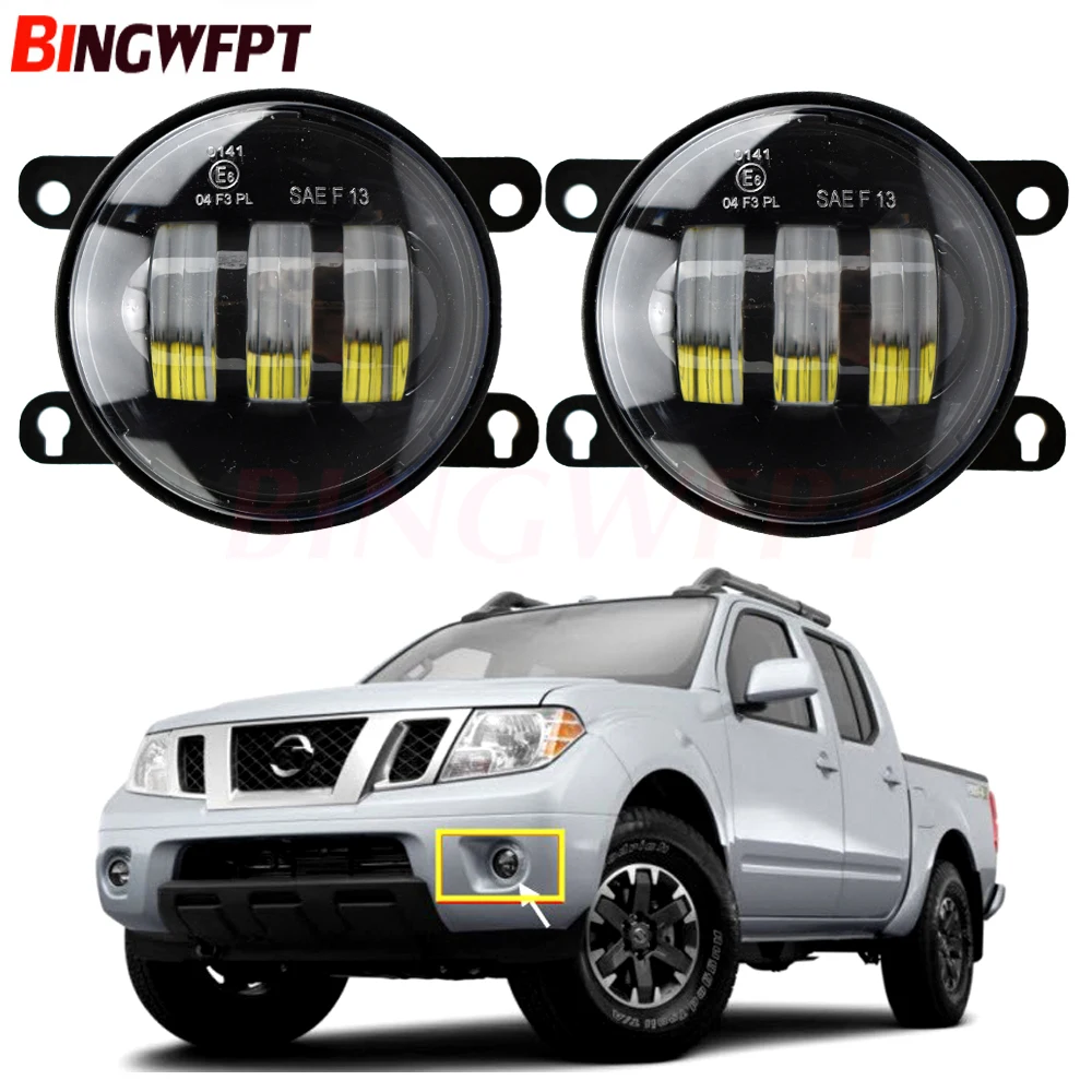 1 Pair LED Fog Light Lamp Front Bumper Light For NISSAN note Navara d40 Pathfinder R51 Pixo UA0 E11