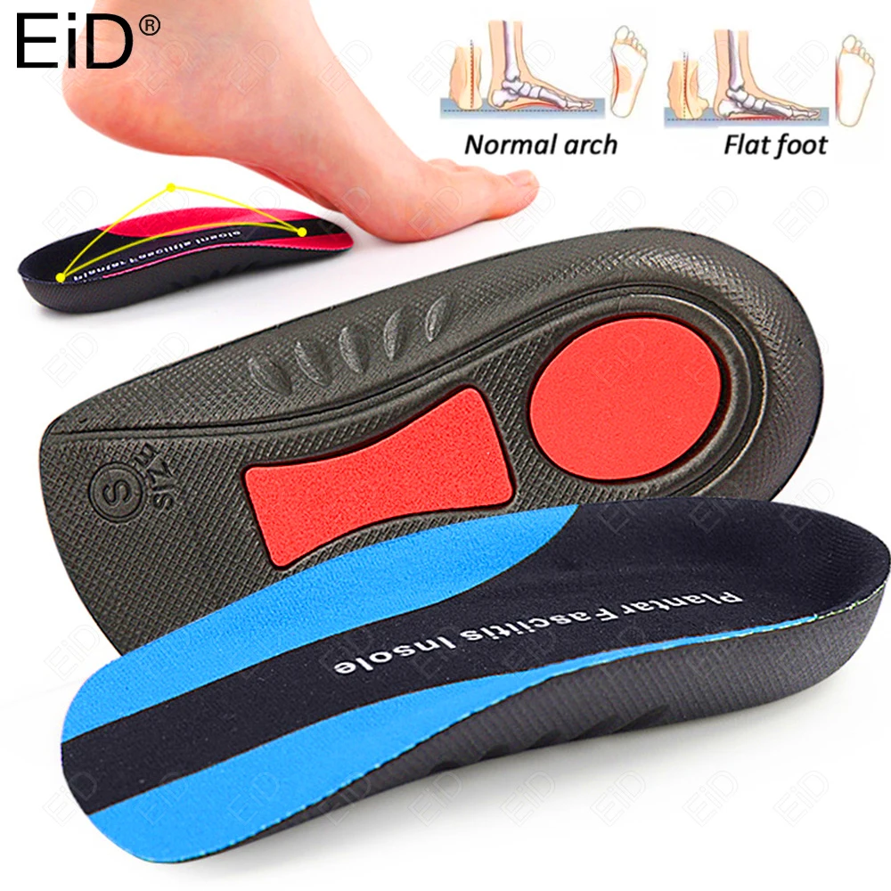 EiD Orthopedic Gel Insoles for Plantar Fasciitis Orthotics half Heel Flat Feet Cushions Inserts Heel Spur Pain Relief Shoes Pads