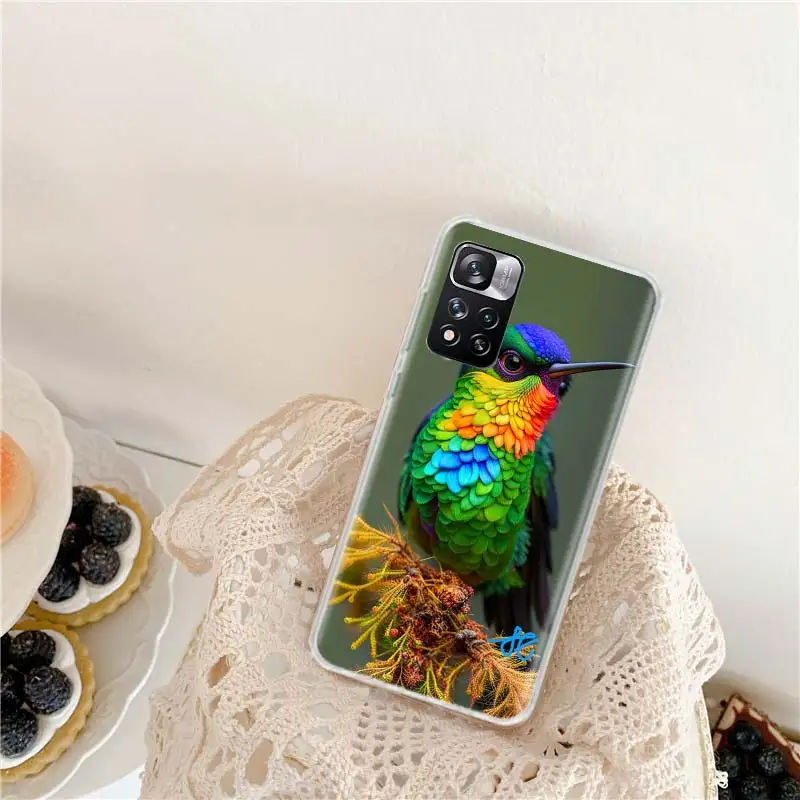 Hummingbird Phone Case For Xiaomi Poco X3 GT X4 NFC M4 M5 M5S X6 X5 Pro 5G M3 Mi F6 F5 F4 F3 F2 F1 Capa Coque