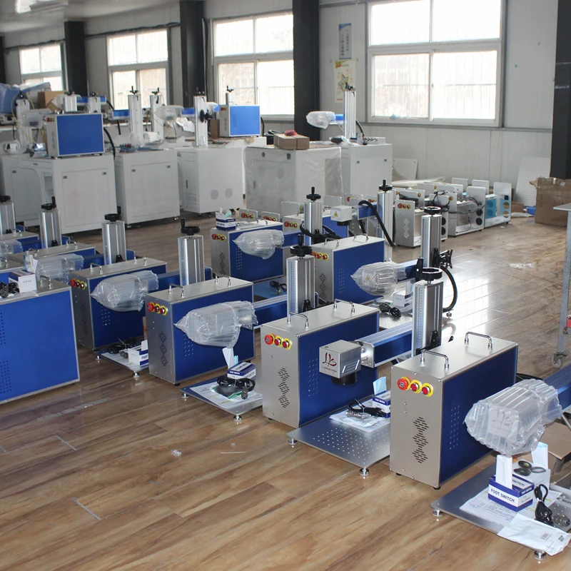 JPT M7 MOPA 60W Laser Cutting Machine 50W Raycus Fiber Laser Marking Machine For Metal Engraving With Rotary Axis