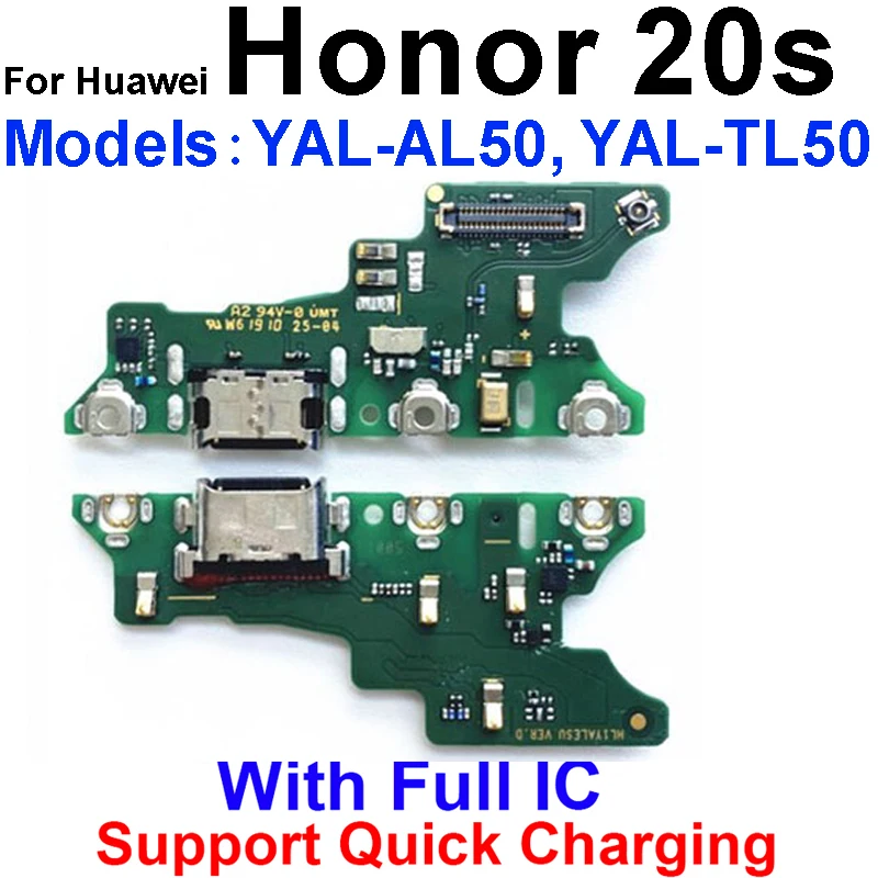 Charger USB Jack Board For Huawei Honor 20 Pro 20 Lite 20S 20i 20E USB Charging Port Dock Usb Connector Board Repair Parts