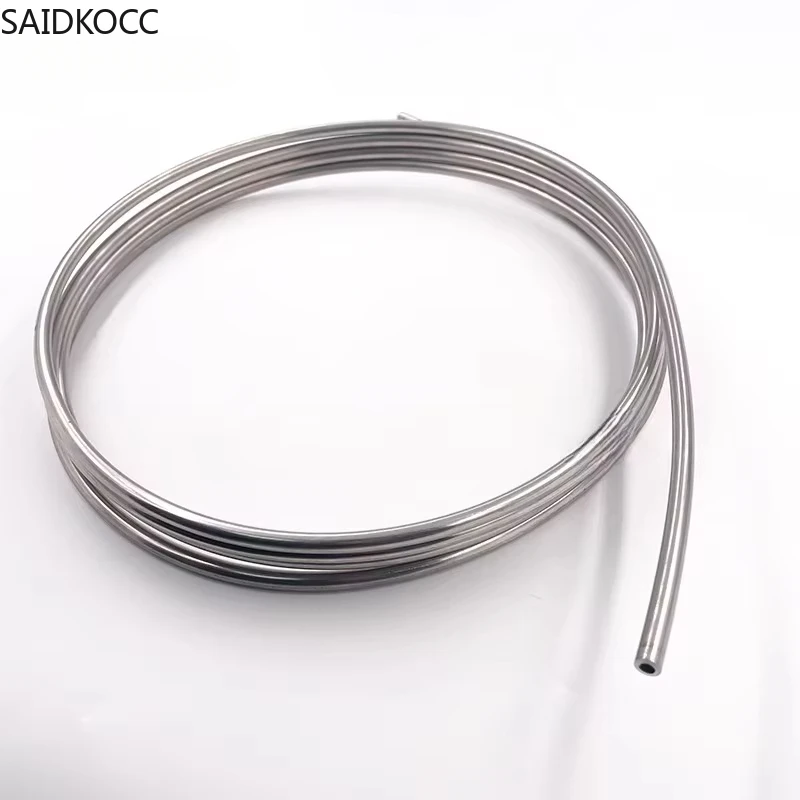 SAIDKOCC 4mm 316L Stainless Steel coil pipe scroll Tube pipe coiler capillary tubing air pipe line Chromatographic column tube