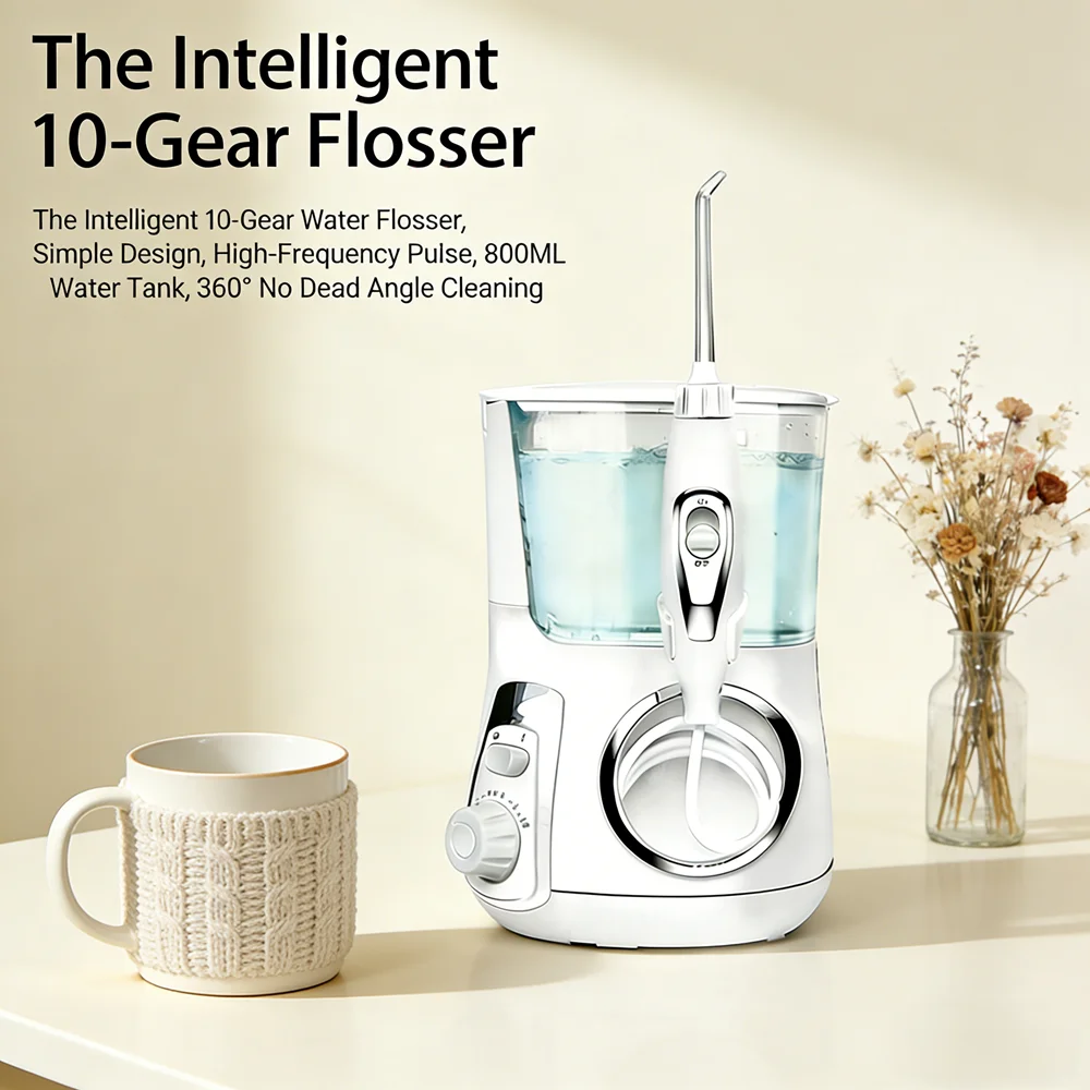 

Электрический ирригатор для полости рта 800 мл, 10 режимов, 5 насадок, для домашнего использования, для свежего дыхания