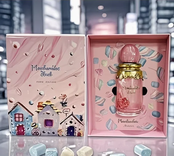 

Women's Marshmallow Blush EDP Gift Set 3.4oz - 12H Long-Lasting Strawberry Vanilla Scent, Alcohol-Free with Travel Spray