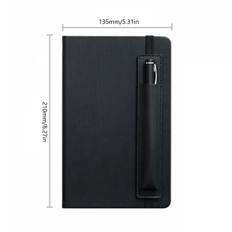 E9LB Маленький дорожный журнал с держателем для ручек на резинках для женщин и мужчин, пишущих