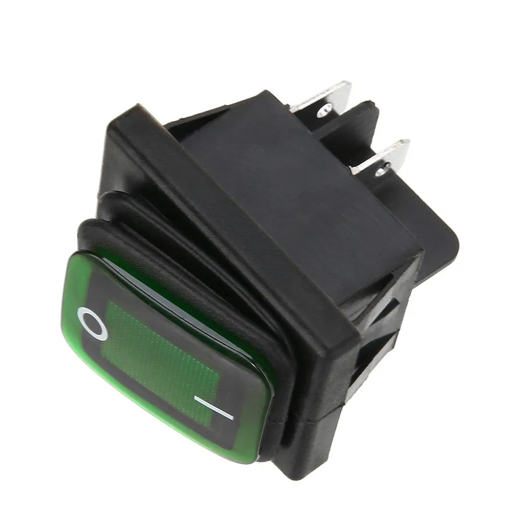 

Power Switch Switch Rocker Switch Waterproof Green KCD4 Waterproof Rocker 12V/24V/220V 2 Gears 4 Feet Auto Parts