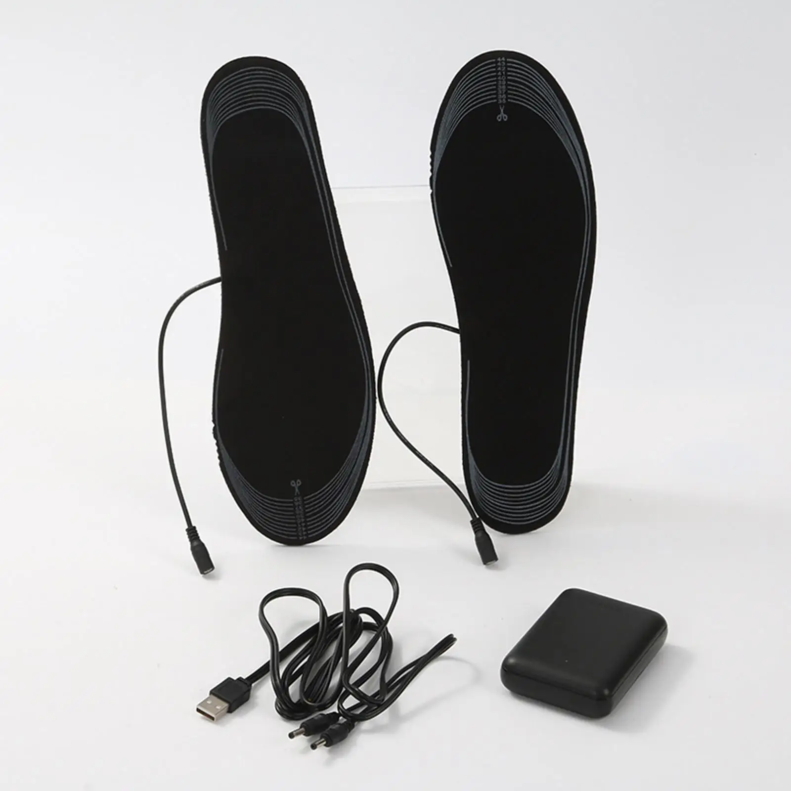 USB Electric Heated Shoe Insoles to Cut Heat Boots Battery Warmer Feet Heater for Men Hiking Outdoor Ice Fishing Skiing