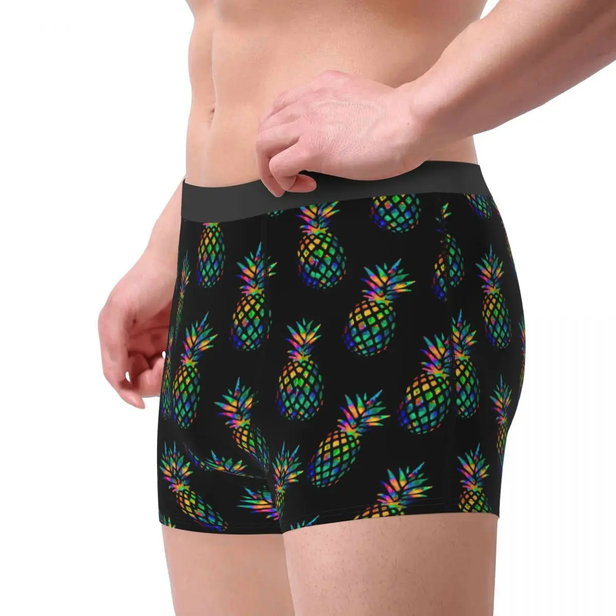 Men Pineapple Boxer Briefs Shorts Panties Soft Underwear Fruits Homme Funny Underpants