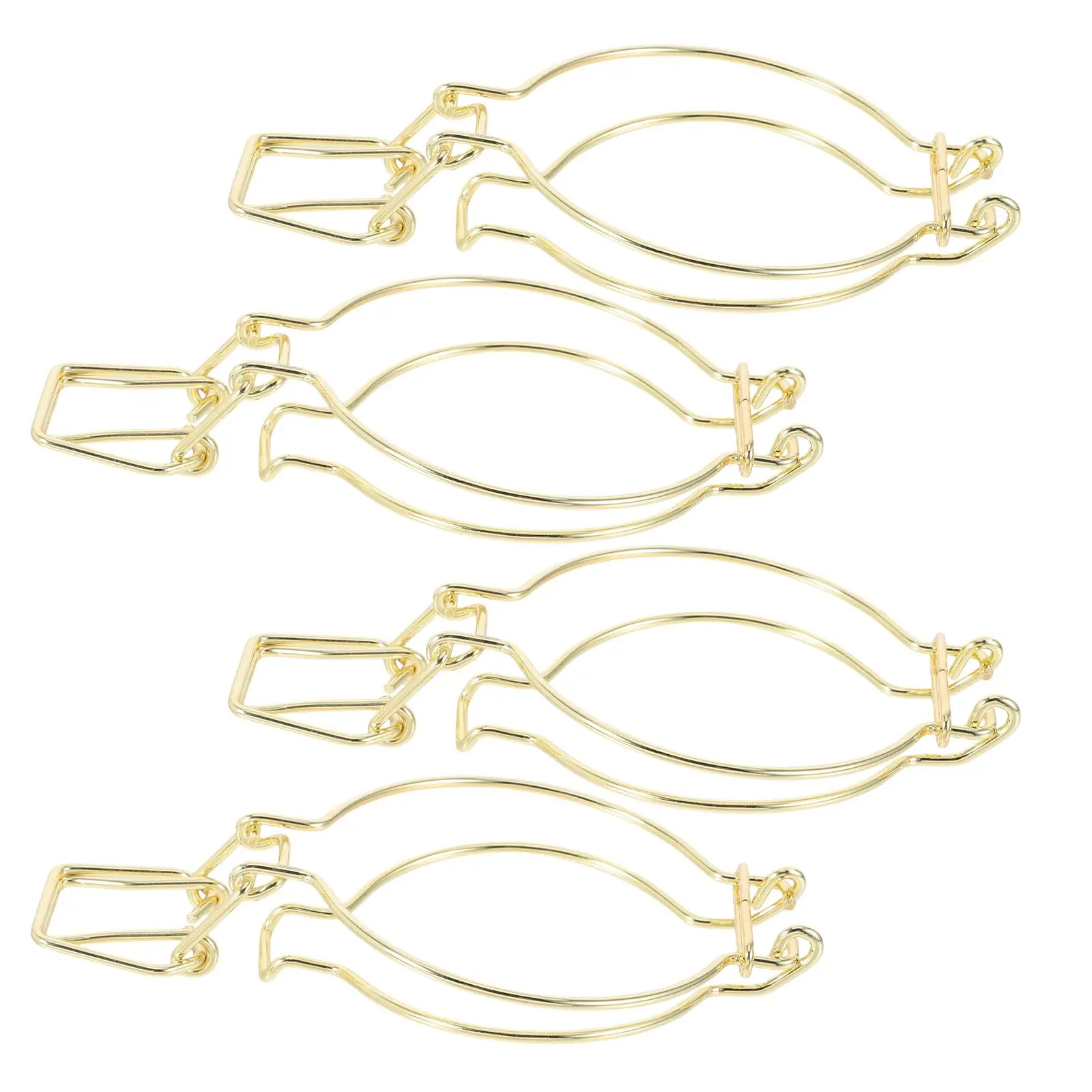 Clips de anillo para tapa de tarro de acero inoxidable dorado, sujetadores de sellado de 78mm para accesorios de enlatado, almacenamiento de cocina, 4 Uds.