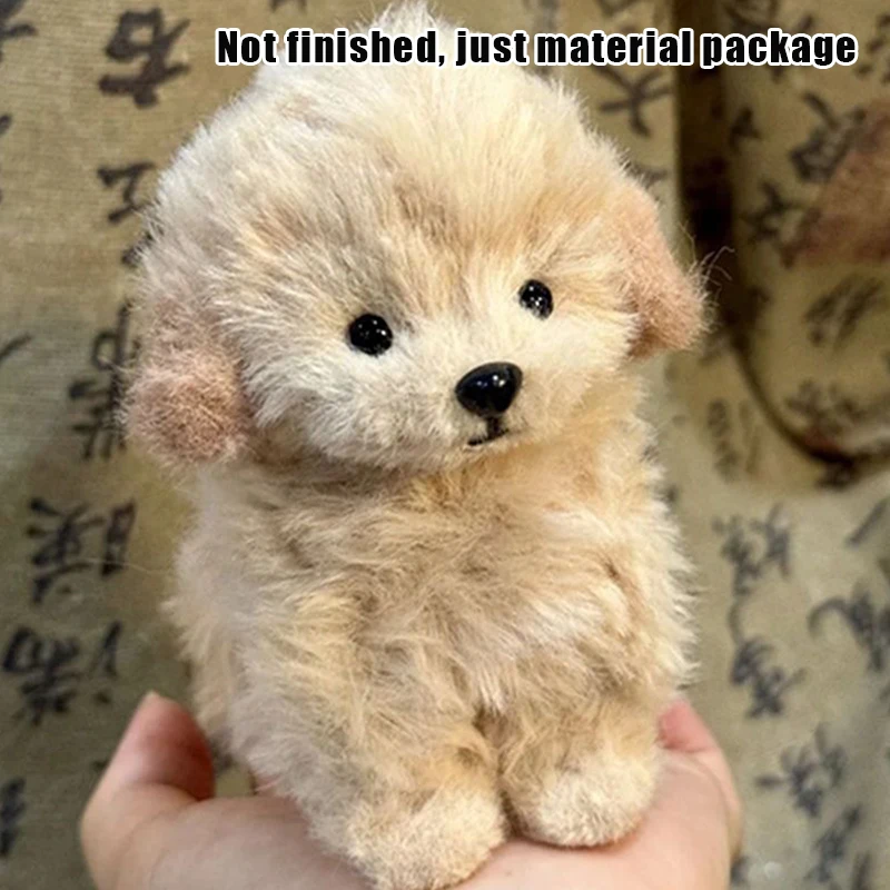 Criativo diy torcido vara filhote de cachorro artesanal conjunto completo de materiais embalagem engrossado boneca de pelúcia brinquedo presente