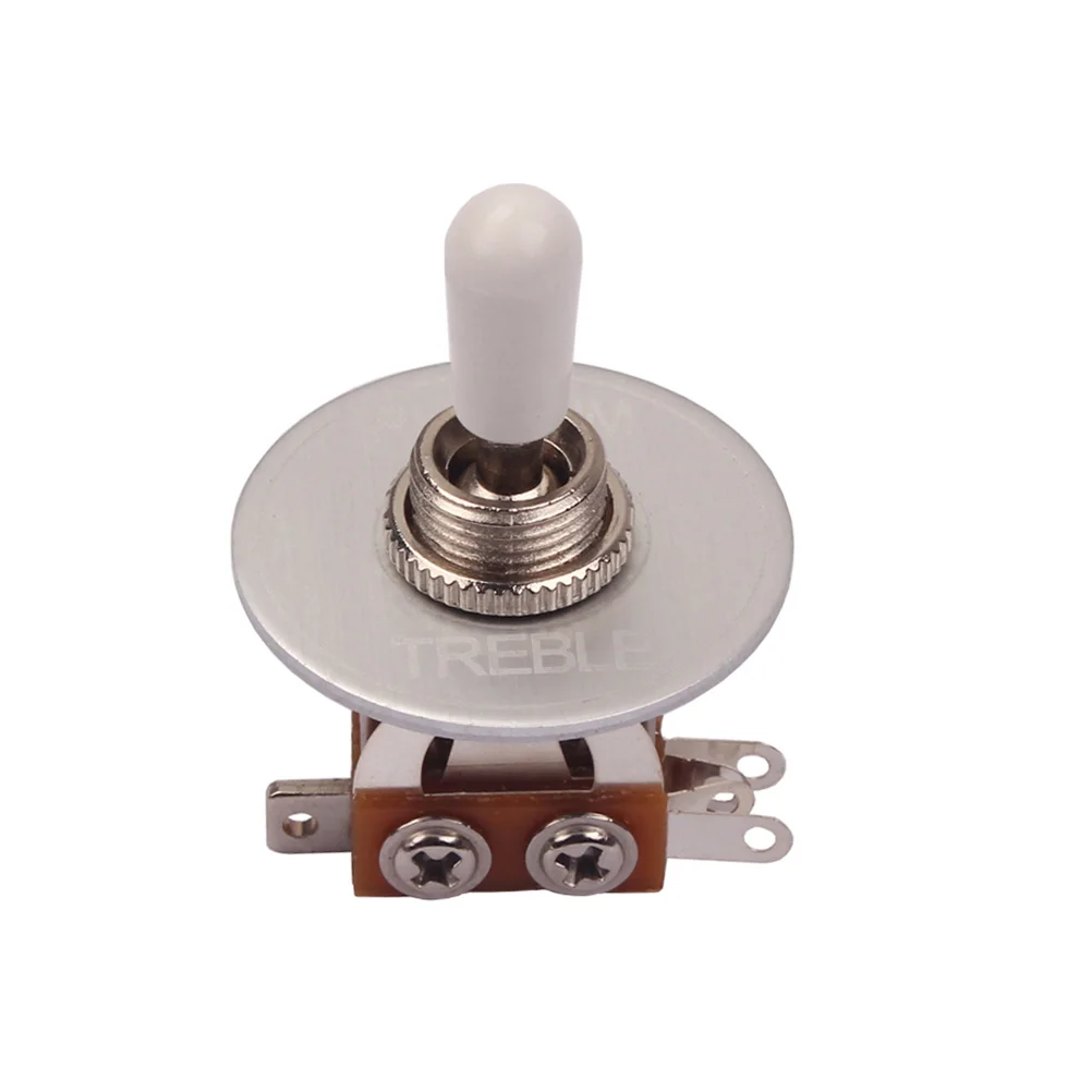 

3 Way Toggle Switch Guitar Pickup Selector Golden Metal Alloy 12Mm Shaft 9Mm Tall Knurled Nut Flat Washer Replaceable Tip