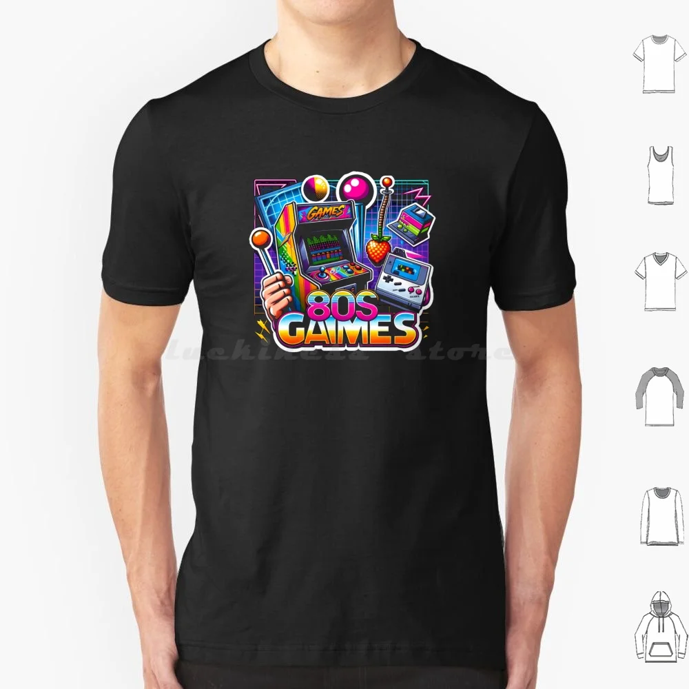 Vintage Games T Shirt 6xl Cotton Cool Tee Vintage Games Vintage Retro Video Games Gaming Games Game Video Game Gamer 80s