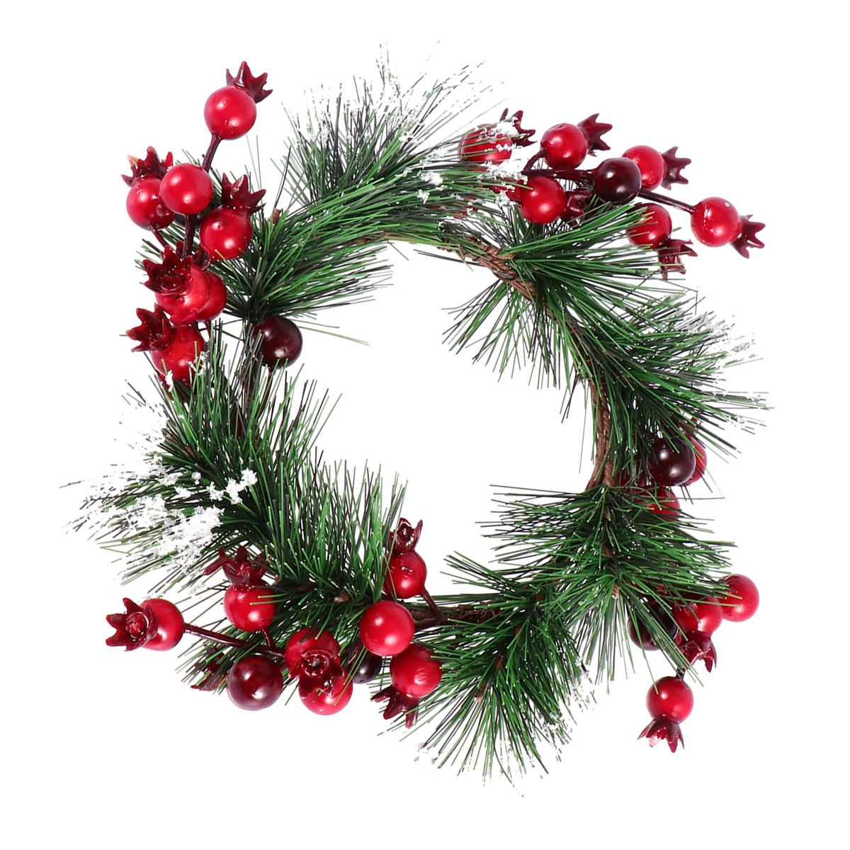 

Simulation Resin Berry Garland Round Shape Artificial Wreath for Front Door Wedding Home Decoration Pomegranate Fake Plant