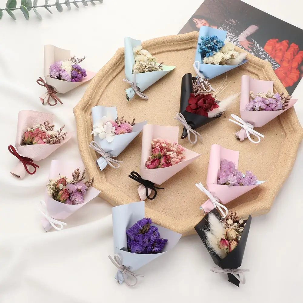 Bouquet Gift Box Decoration Party Supplies Natural Dried Flowers Photo Backdrop Decor Real Happy Flower Press Mini Decorative