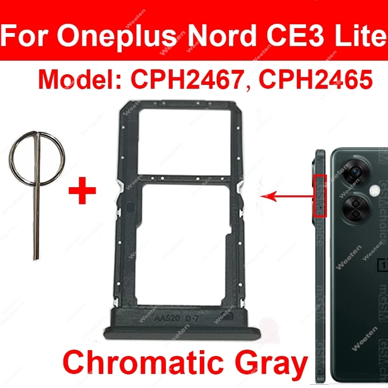 Sim Card Tray For OnePlus Oneplus Nord 3 Nord CE2 Lite CE3 Lite Nord N20 N30 CE4 Sim Holder Slot Card Reader Socket Flex Cable