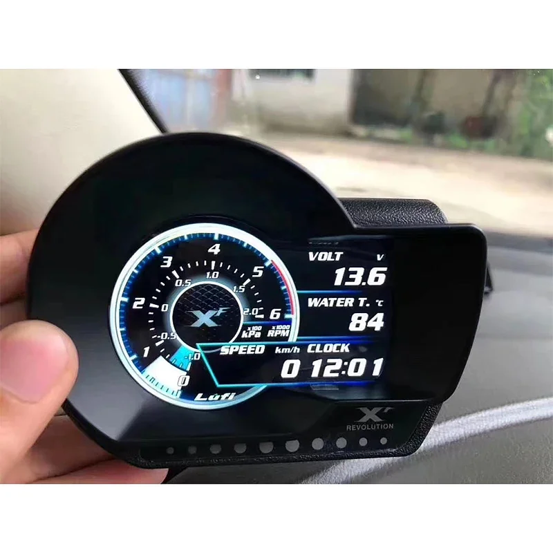 Lufi XF Car OBD Meter Gauge Digital Speedometer Smart Dignostic Tools Auto Oil Fuel Temperature Warning Reminder Monitor Upgrade