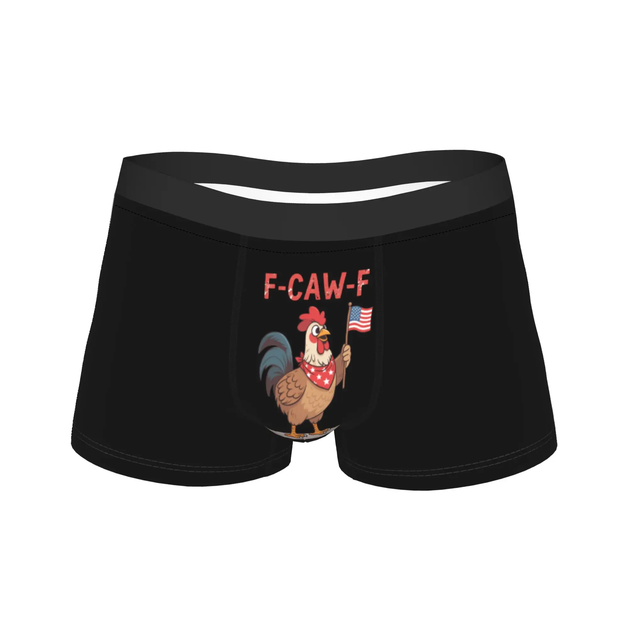 

Chicken F-CAW-F Trunk 3D Pouch Underwear Trenky Pattern Boxer Brief Funny Men Panties Plus Size