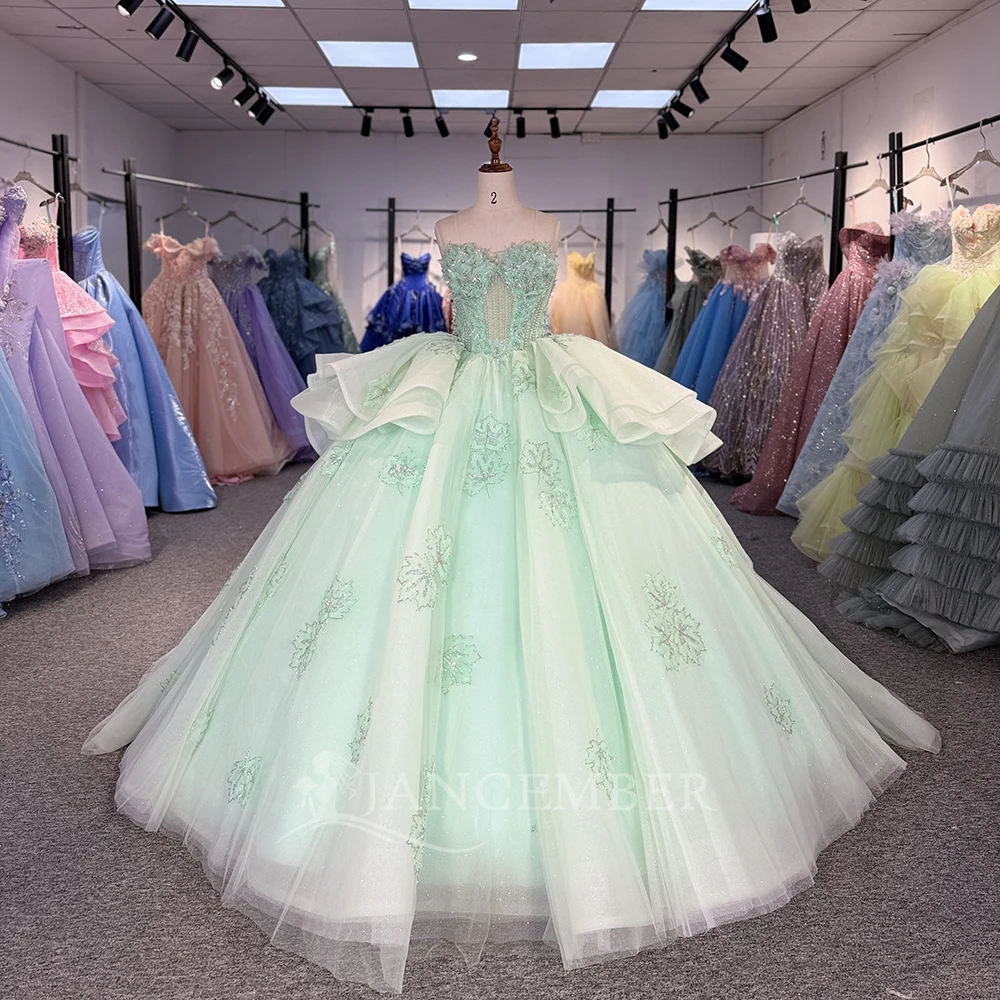 

Блестящие платья Quinceanera на шнуровке без рукавов со шлейфом, бальное платье принцессы на заказ, милое платье 16, Vestidos De 15 Anos