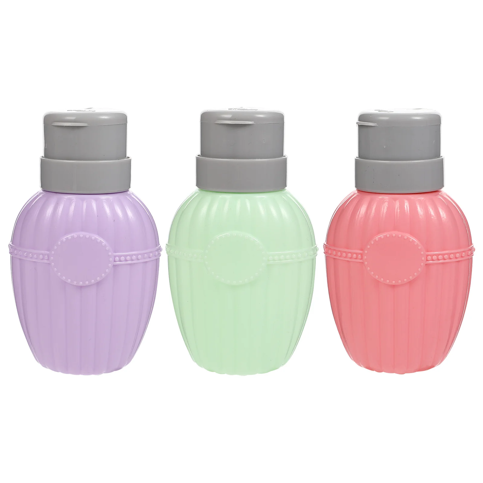 3 قطعة المدمجة مزيل لون الأظافر موزع الضغط زجاجة مضخة تصميم رائع تخزين السائل أدوات مانيكير زجاجات مضخة فارغة