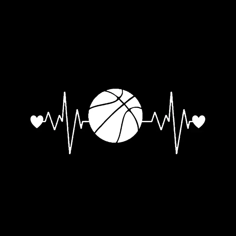 New Design Fun Heartbeat Lifeline Basketball Scratch Trim High Quality Character Car Decal Trim Vinyl Trim, 15cm