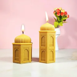 DIY Ancient Church Silicone Candle Mold Handmade Ramadan Aromatherapy Candle Gypsum Resin Mold Mohammed Home Decoration