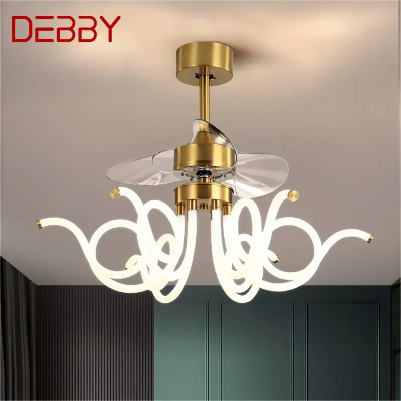 

DEBBY Postmodern Ceiling Fan Light with Remote Control LED Contemporary Lighting for Home Dining Room