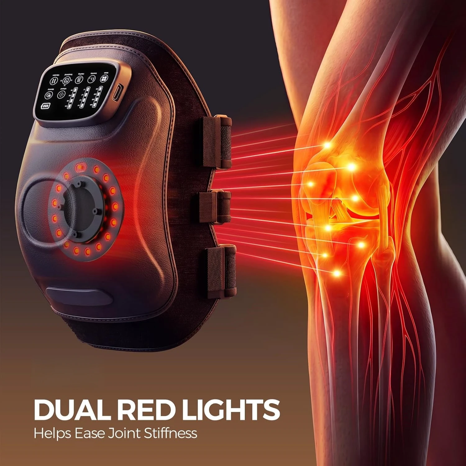 Wireless Physiotherapy Hot Compress Airbag Knee Calf Massager With Infrared Heating For Joint Pain Relief