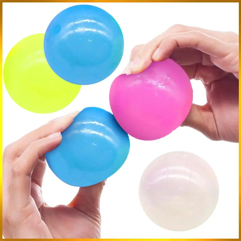 6/12/16PCS Glow in The Dark Sticky Ballen Stick To The Plafond Fun Decompressie Fidget Speelgoed kous Kleinigheidjes voor Kinderen en Volwassenen
