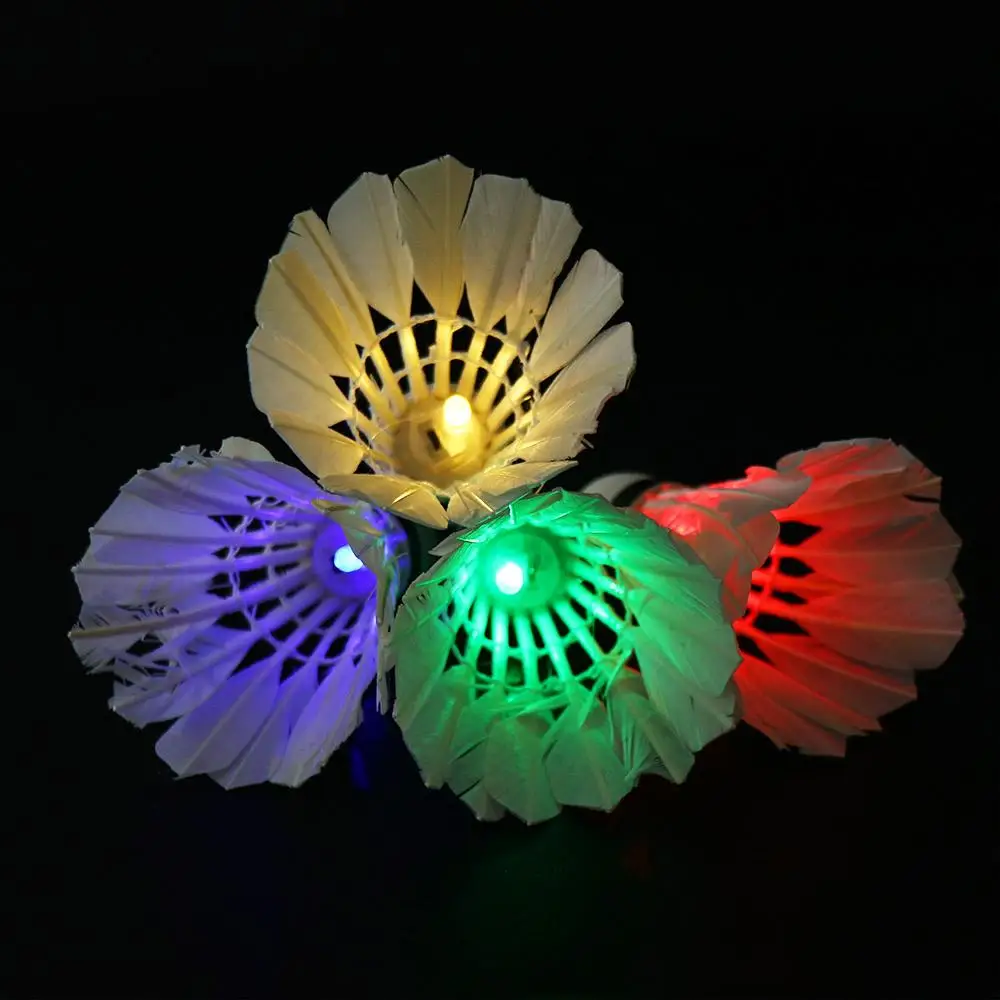 Dark Night LED Badminton Luminous Lighting Balls Lighting Badminton Glowing Durable Luminous Shuttlecock Outdoor Game