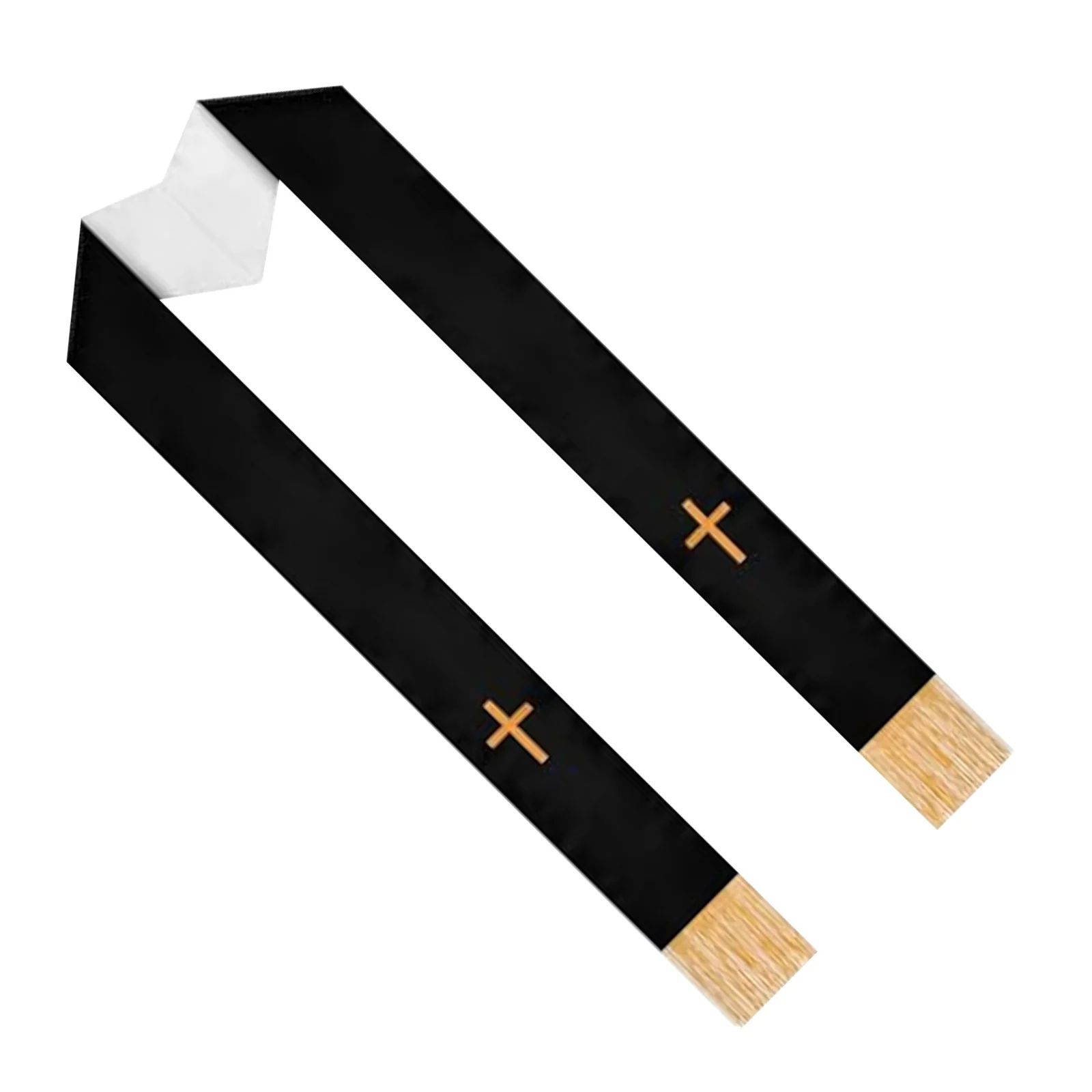 

1pcs 53" Wedding Stole For Women Double-Sided Embroidered Clergy Shawl Reversible Cross Tassel Priest Cape Church Bridal