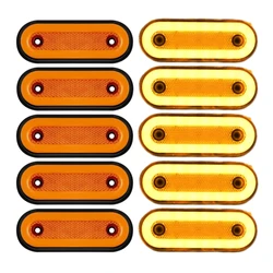 10Pcs Truck Sidelight 12V 24V Side Marker Trailer Clearance Lights Cargo Car Van LED Position Lamp