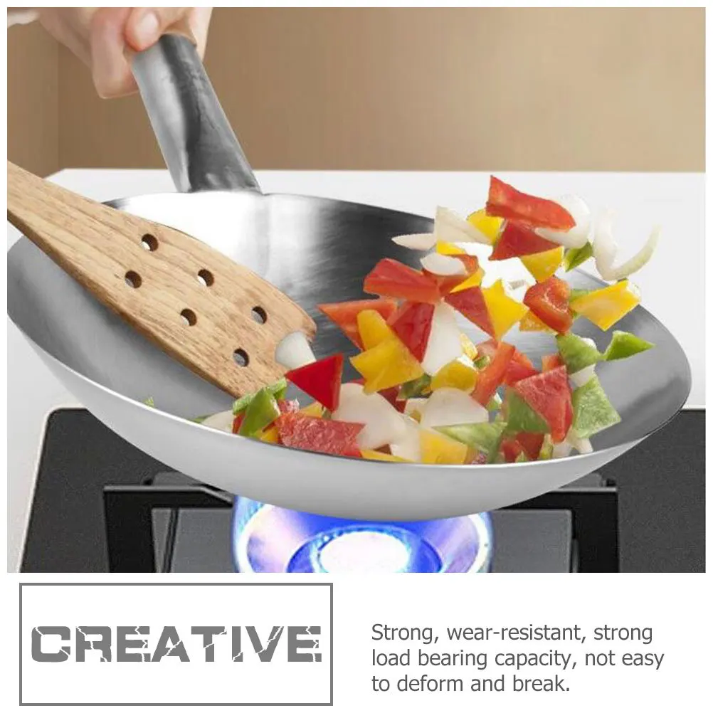 

Premium Stainless Steel Wok Pan for Home Restaurant Use Multi-Functional Stir-Fry Deep Frying Grilling Wear-Resistant Kitchen