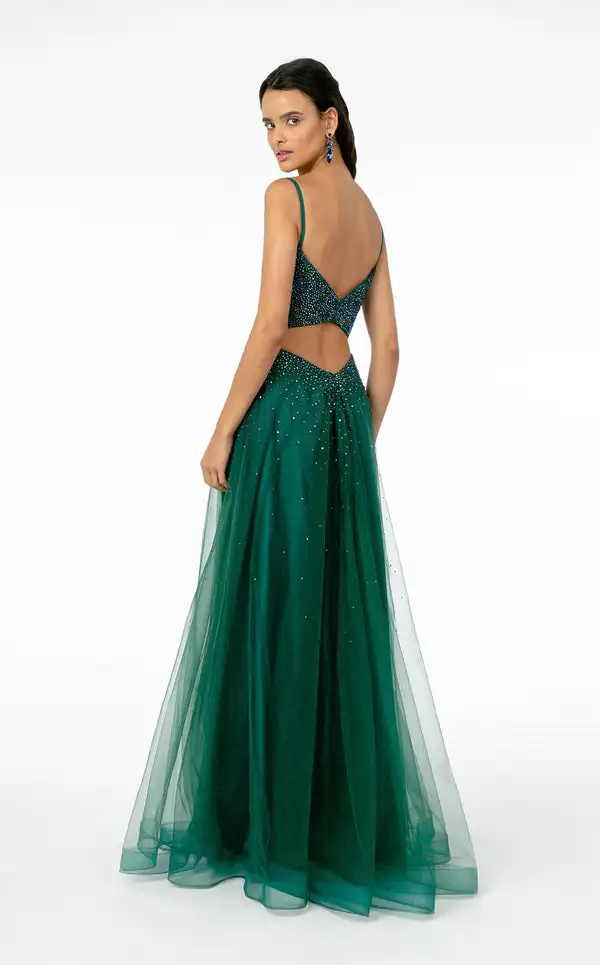 Moda personalizzata Tulle Perline Piega A-line Cinturino per spaghetti Abiti lunghi Abiti per occasioni su misura Squisito retrò Alta qualità