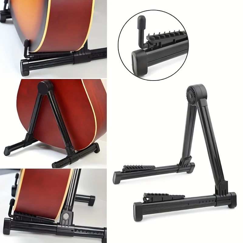 Miwayer Guitar Stand Folding A Frame Floor Universal ABS for Acoustic Classical Electric Bass Guitars Banjo Ukulele Portable