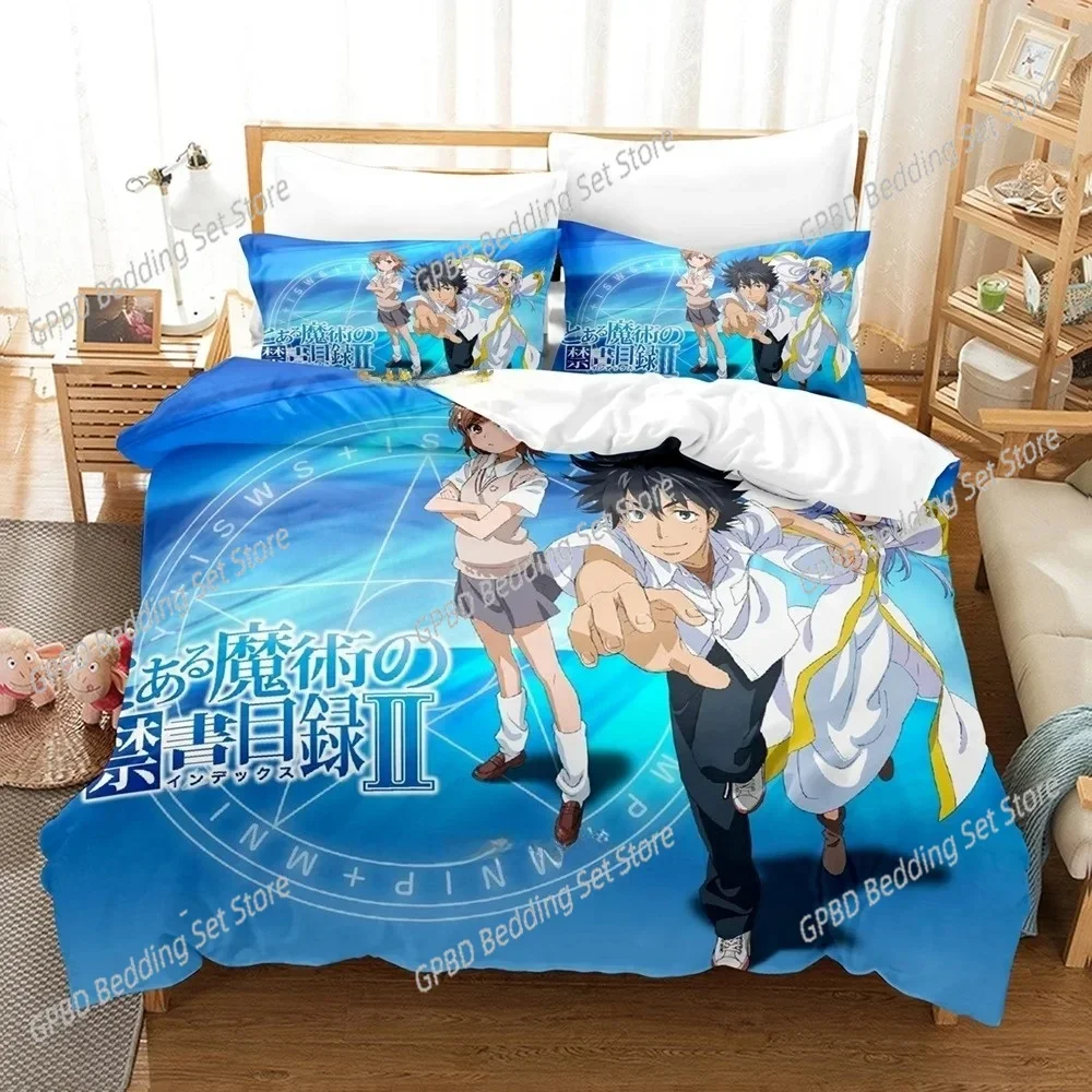 3D Printed Anime A Certain Magical Index Bedding Set Single Twin Full Queen King Size Bed Set Adult Kid Bedroom Duvetcover Sets
