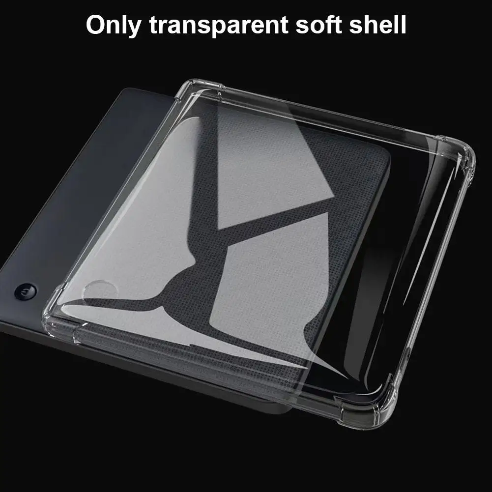 For Kobo Libra Colour E-book Protective Cover Transparent TPU Soft Back Cover Protective Shell Shockproof Anti Fall Protector