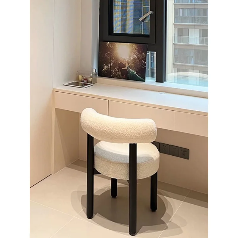 

Internet Celebrity Makeup Chair Cream Style Dressing Stool Designer Jian Qing Luxury Bedroom Dressing Table Chair