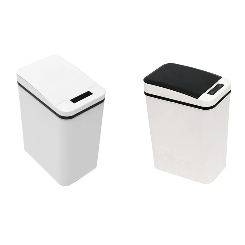 Smart Non-Contact Bathroom Trash Can Automatic Motion Sensor Trash Can Electric Waterproof Narrow Trash Can