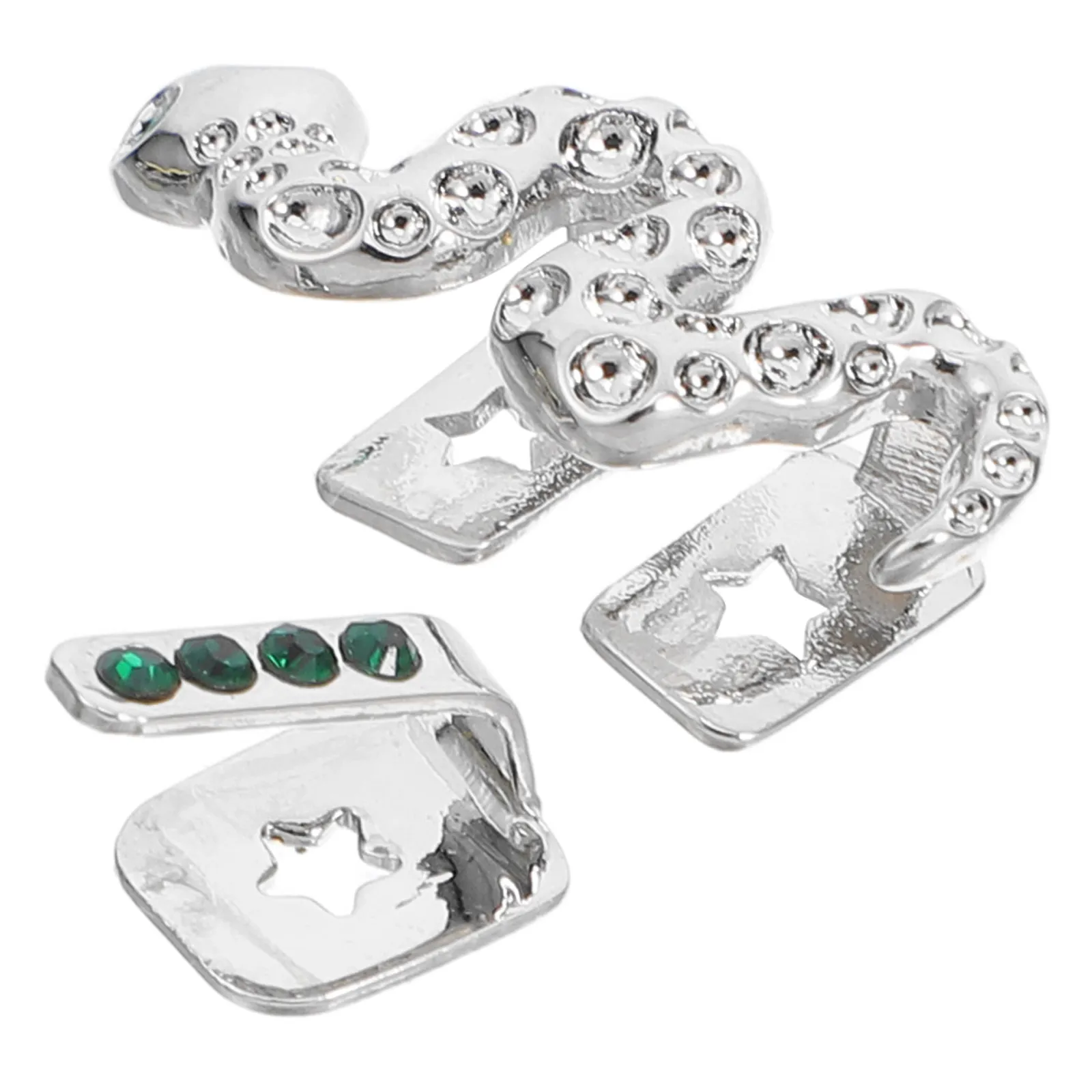 1Set Snake Design Hip Pop Teeth Grills for Women Rhinestone Tooth Cap Fashion Grill Accessories Decorative Teeth Decor for Music